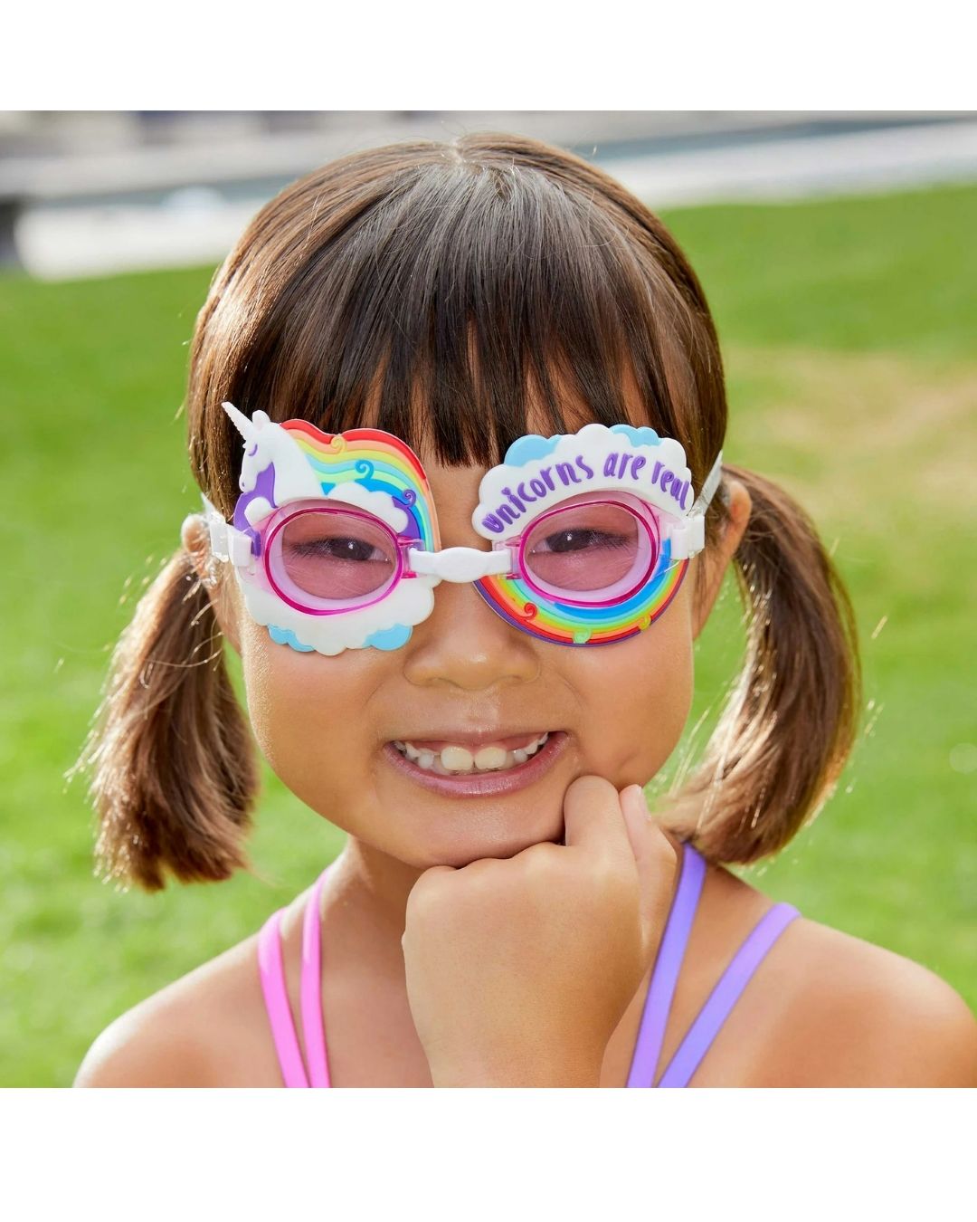 LENTES PARA AGUA ARCOIRIS UNICORNIO