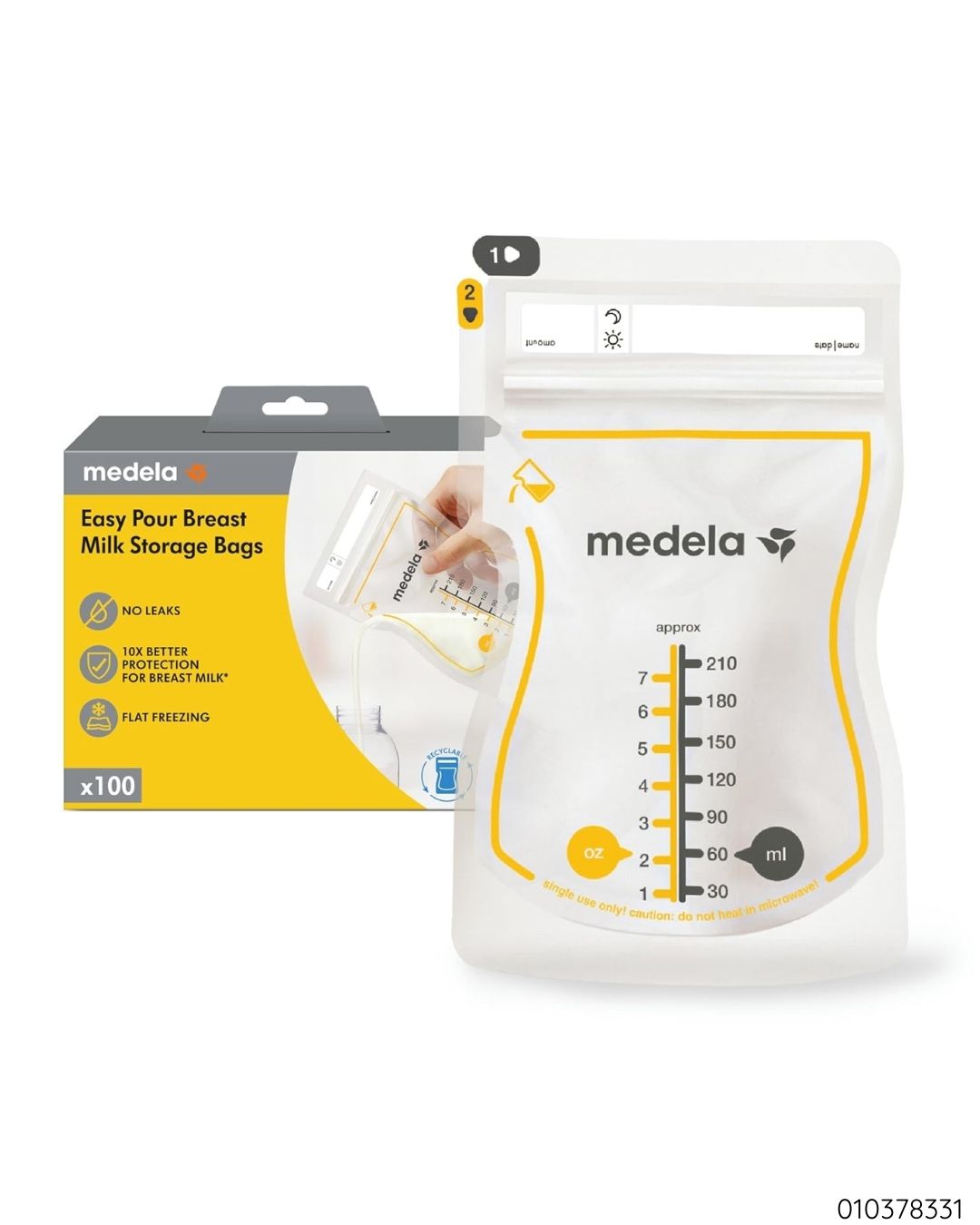 BOLSA PARA LECHE MATERNA 100 UNDS