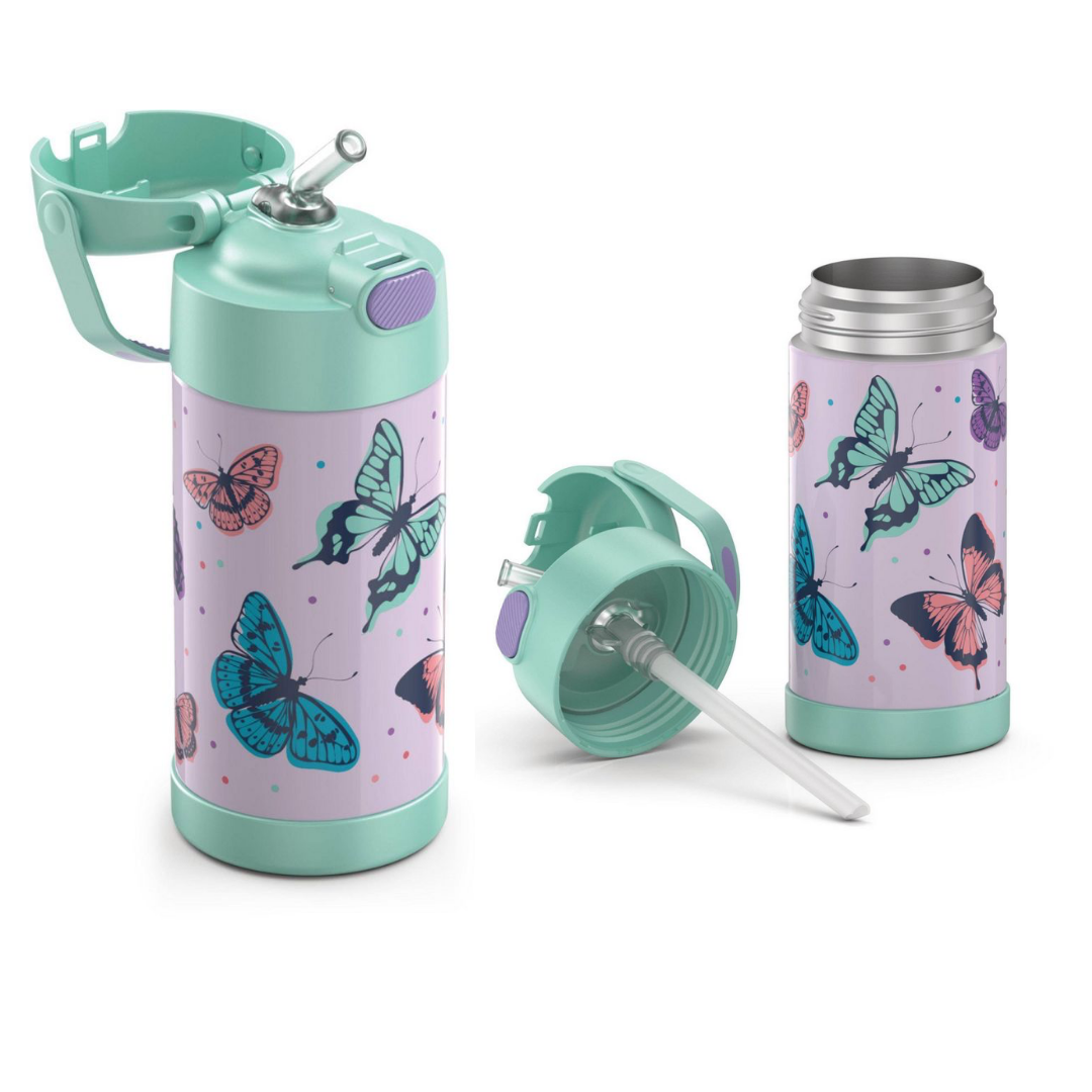 TERMO MARIPOSAS VERDE INSULADO 12OZ THERMOS
