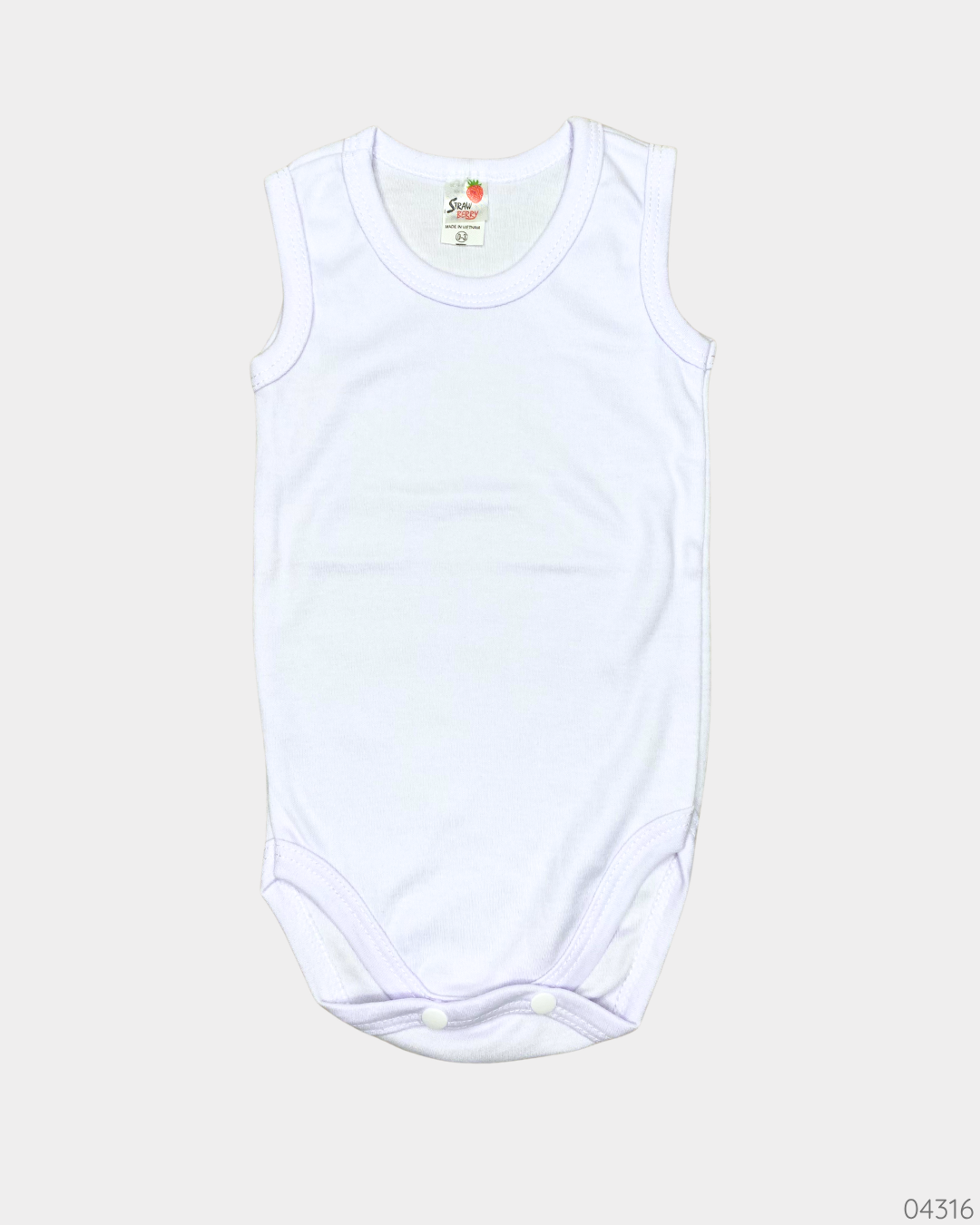 MAMELUCO BLANCO SIN MANGAS