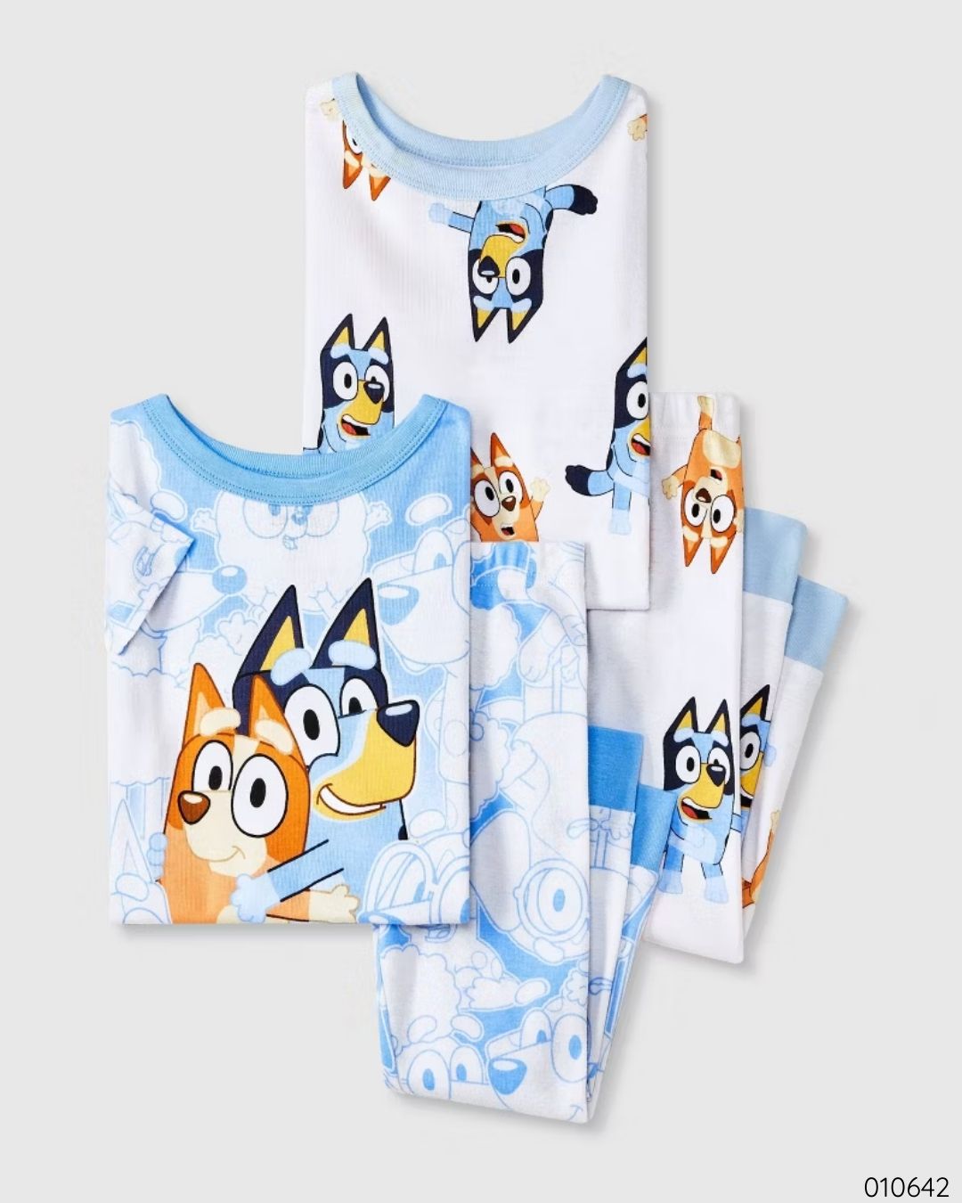 SET DE PIJAMAS BLUEY AZUL Y BLANCO