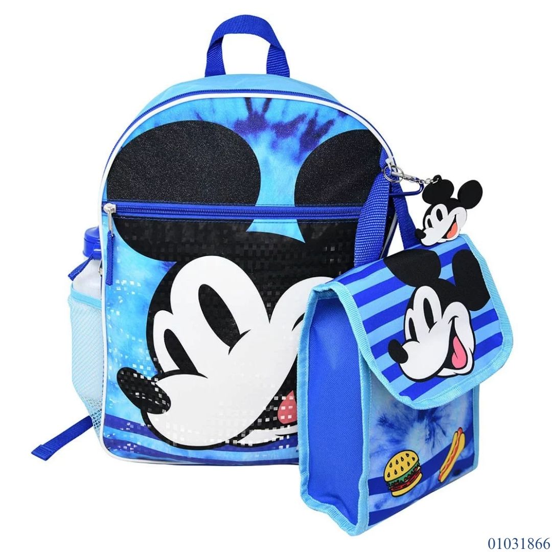 MOCHILA MICKEY 16" LUNCH KIT CON BOTELLA