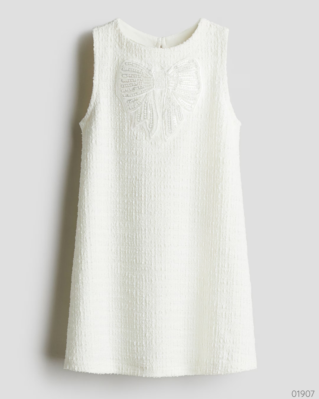 VESTIDO H&M BLANCO MARIPOSA