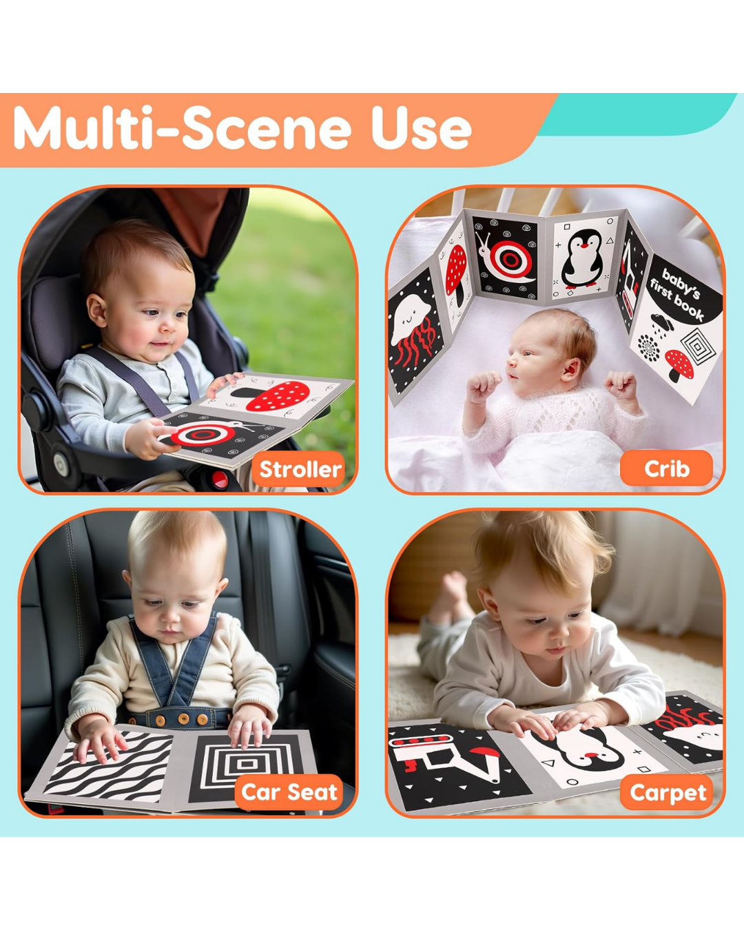 TARJETAS PARA BEBES BLANCO NEGRO