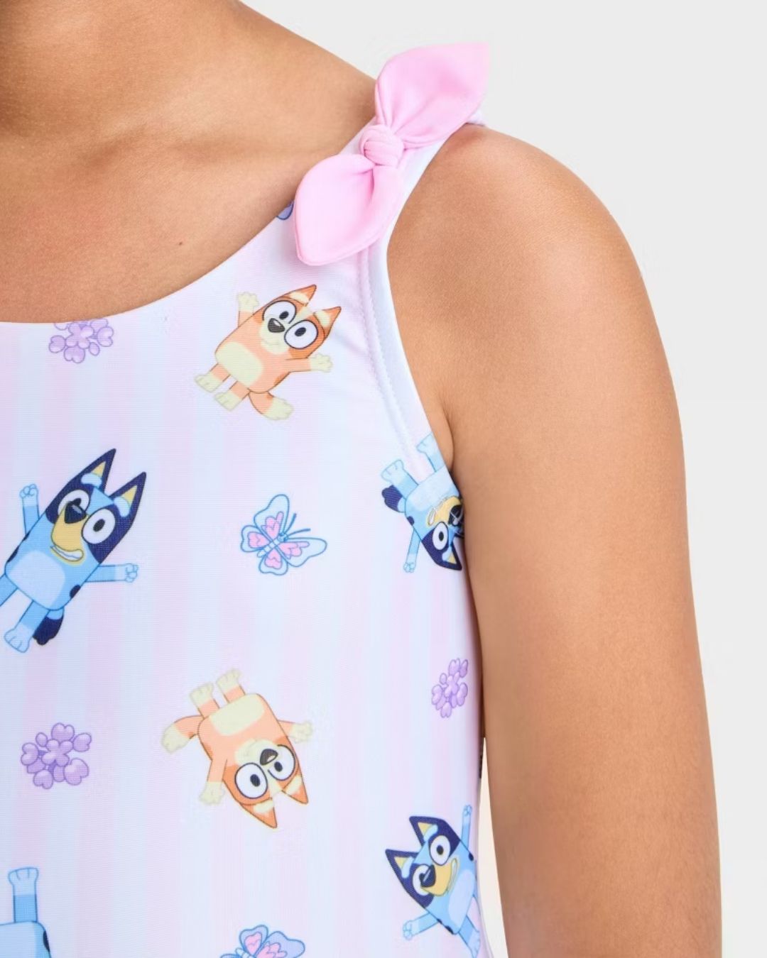 TRAJE DE BAÑO BLUEY GIRL CHONGUITOS ROSA UPF 50+