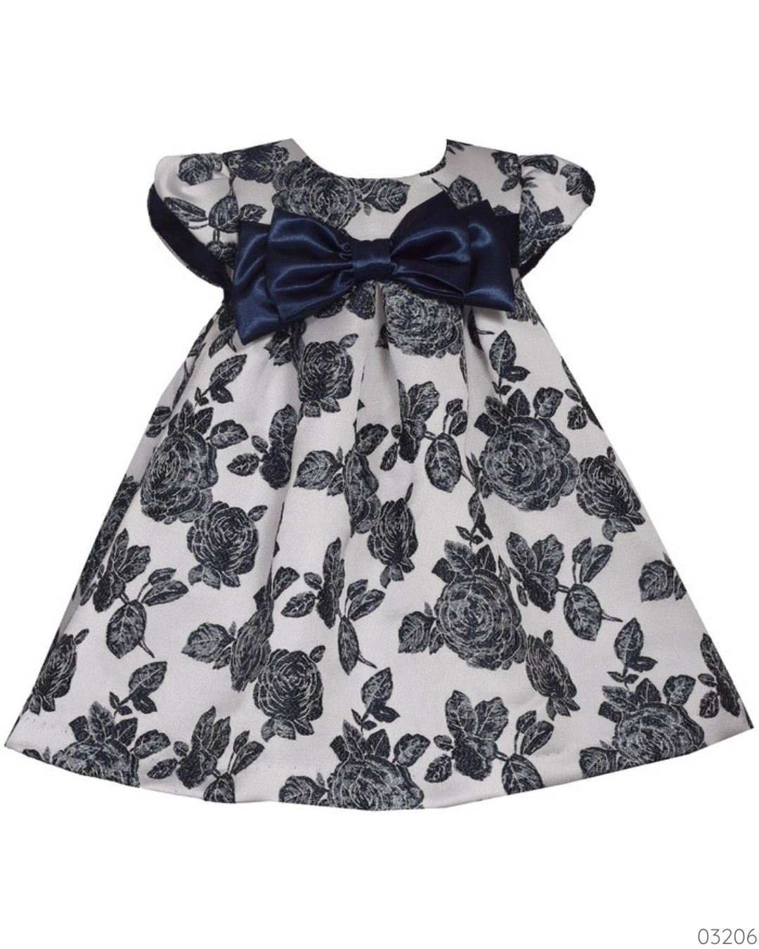 VESTIDO ELEGANTE FLORES CHONGO AZUL