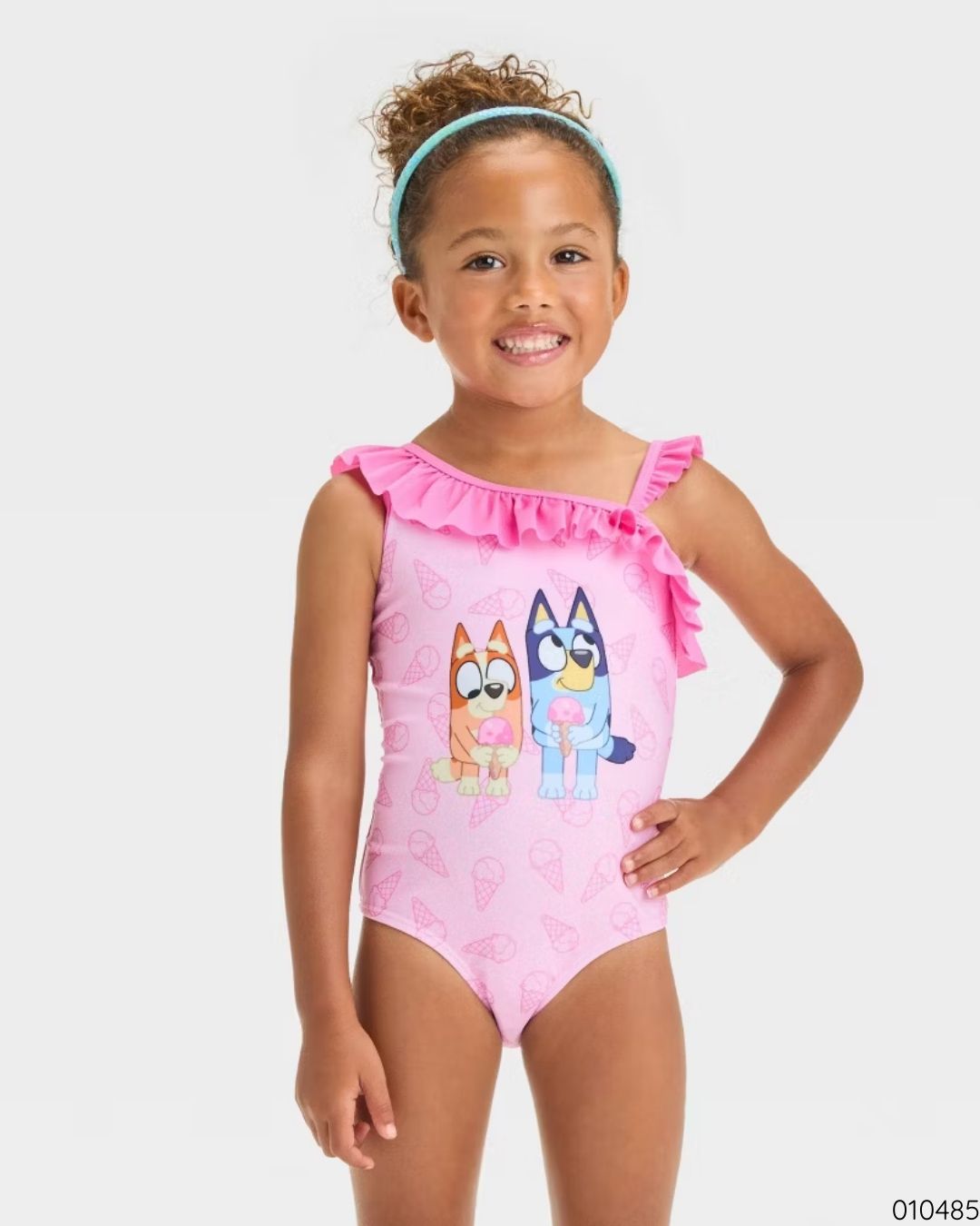 TRAJE DE BAÑO BLUEY NIÑA ROSA UPF 50+