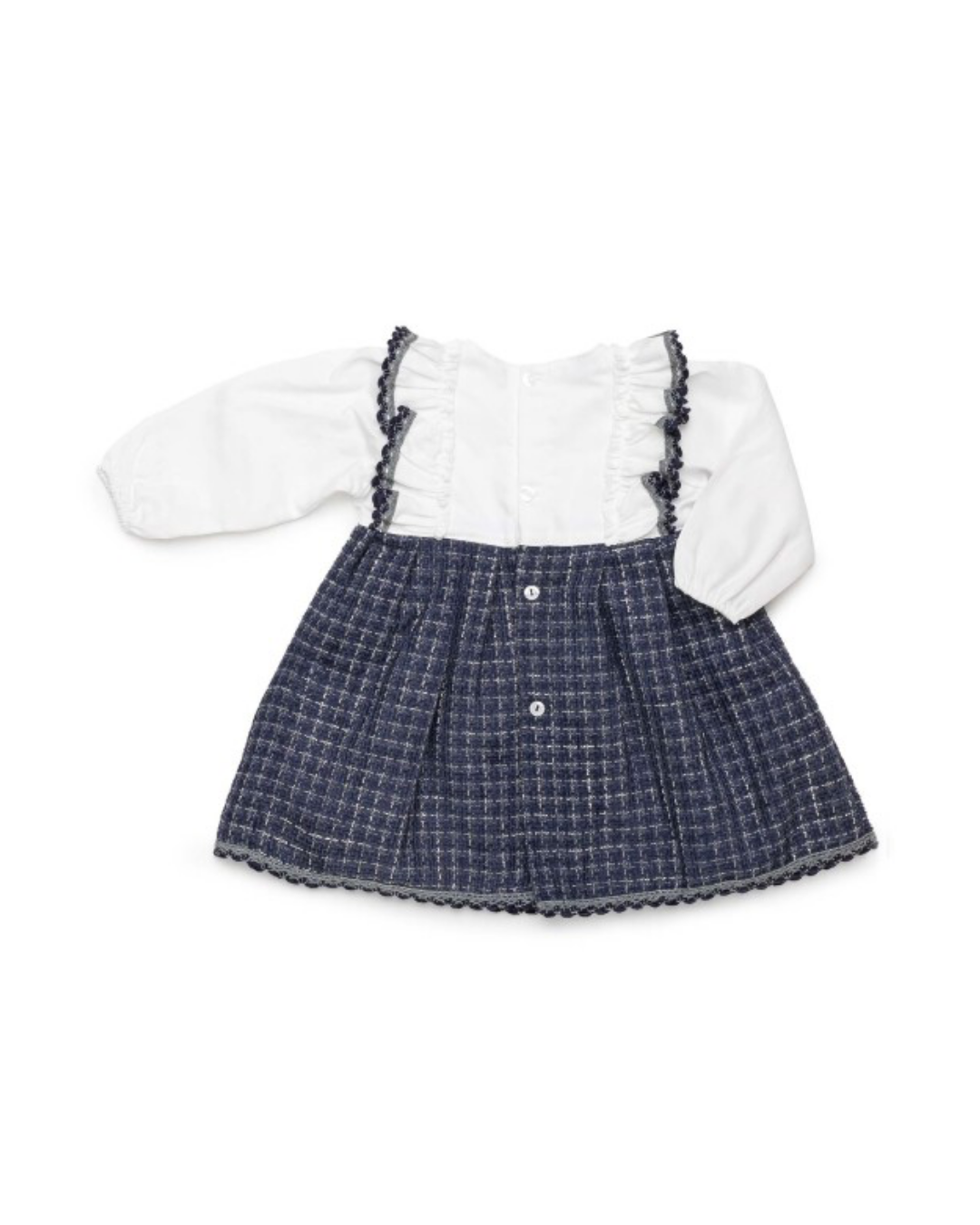 VESTIDO AZUL Y BLANCO CHONGO
