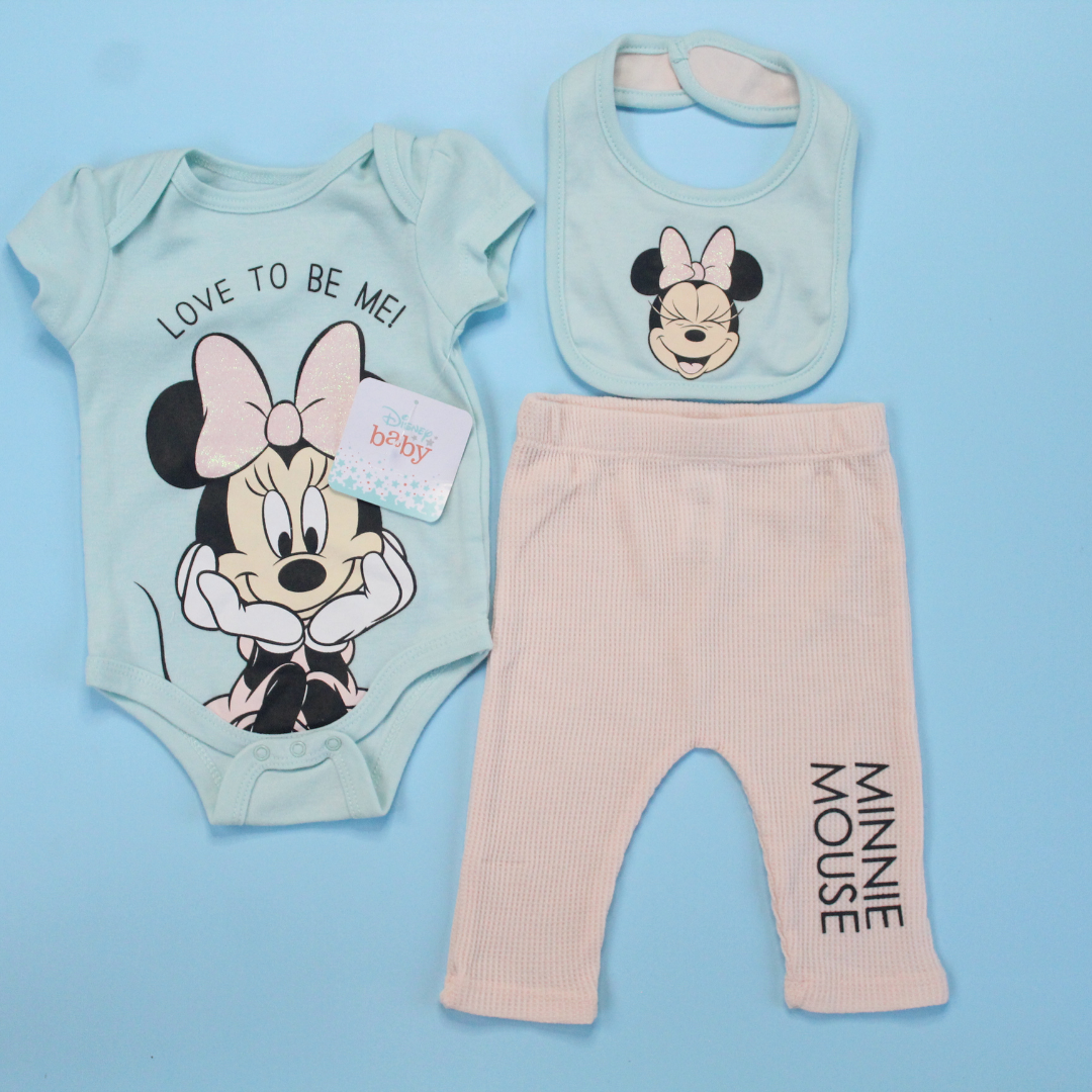 TRAJE 3 PIEZAS MINNIE MAMELUCO VERDE