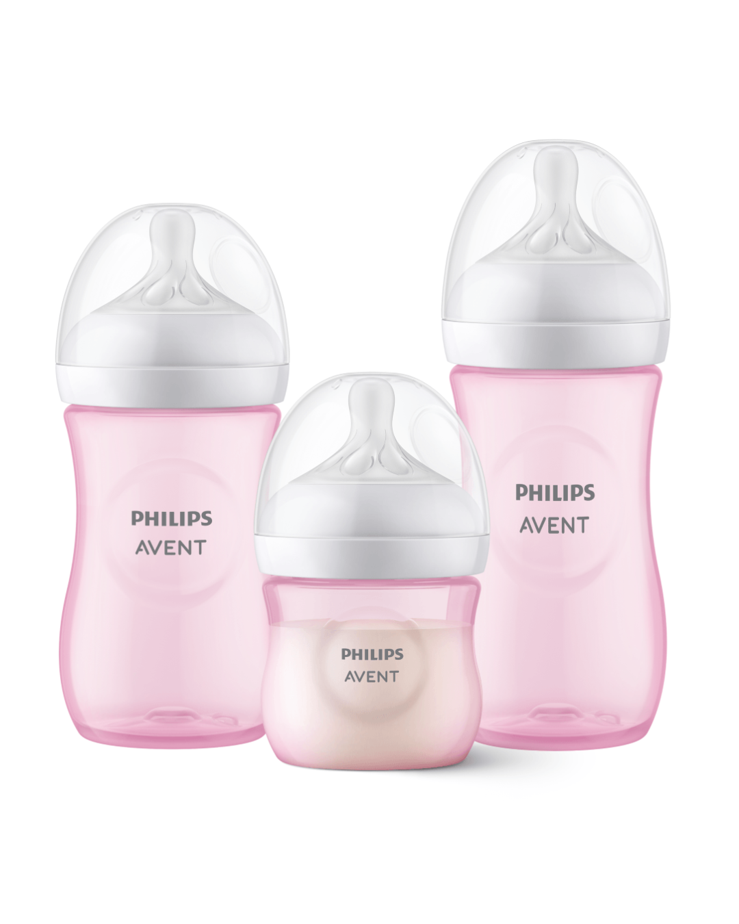 SET BIBERON NATURAL 4,9,11 OZ ROSADO