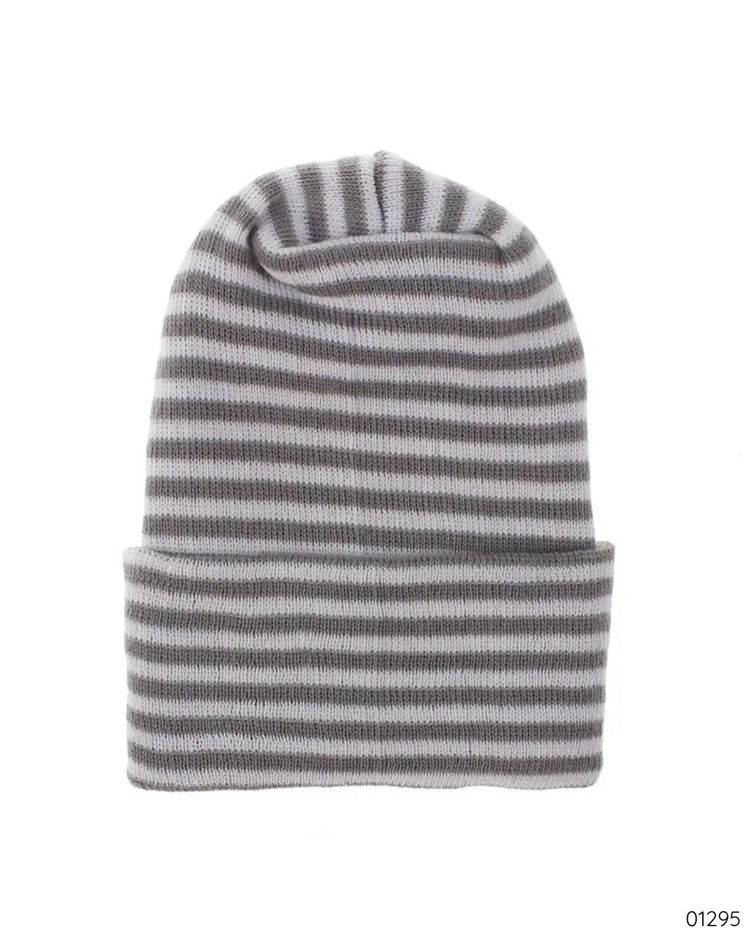 GORRO RAYADO BLANCO GRIS RN