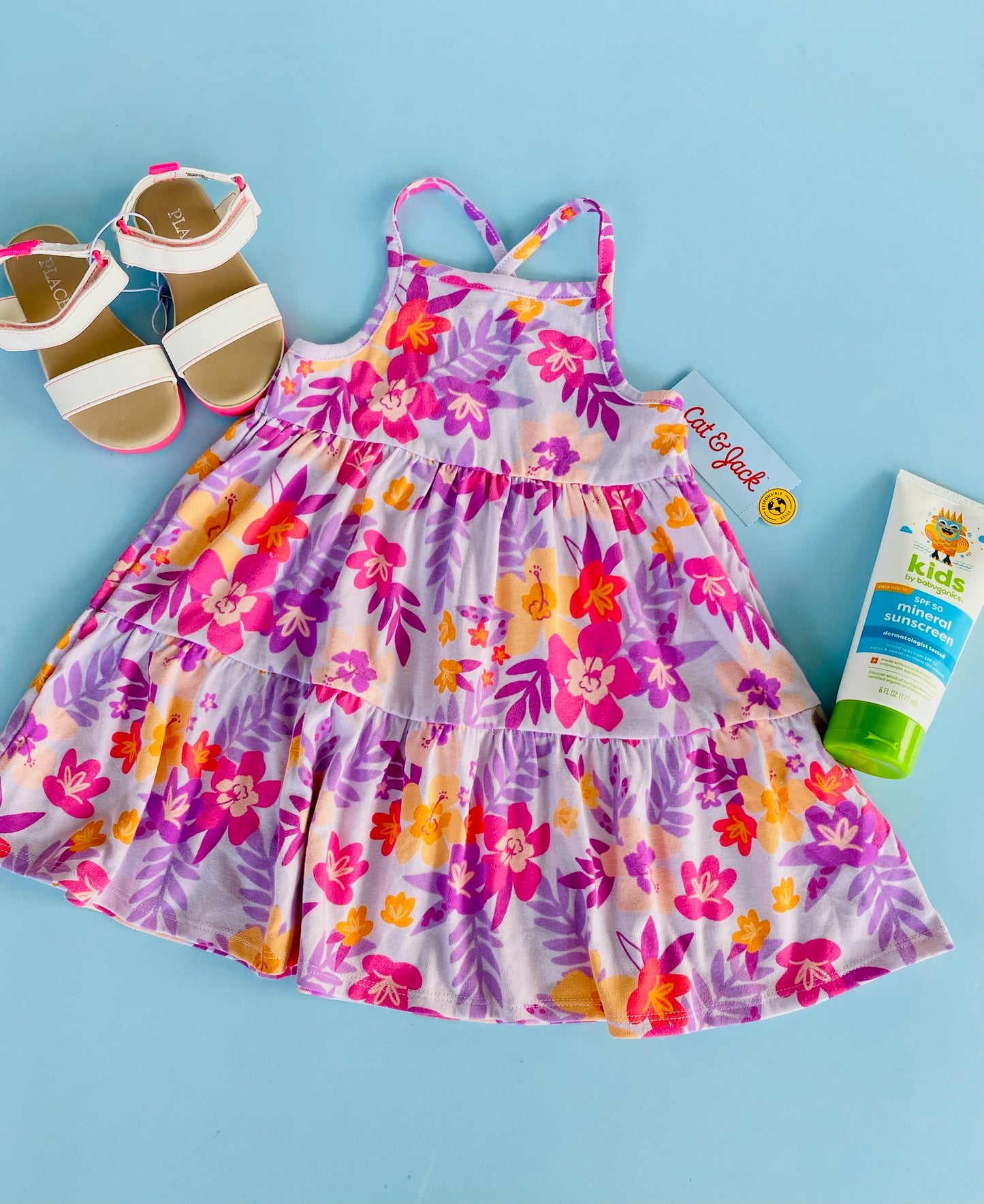 VESTIDO ALGODON ROSADO FLORES