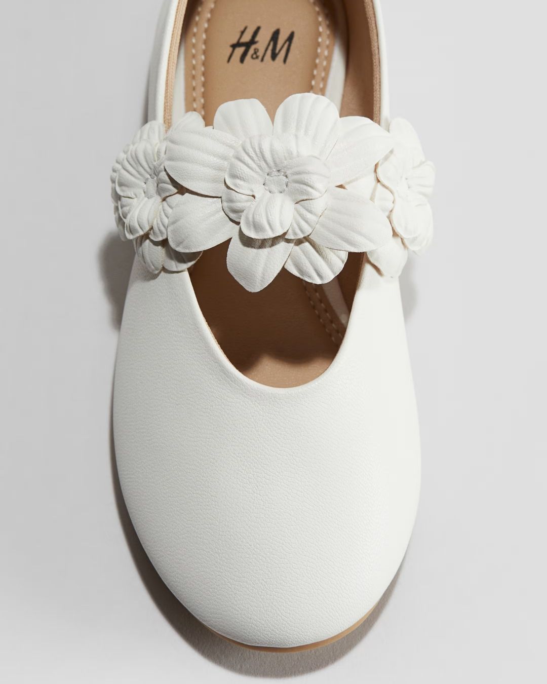 ZAPATOS BLANCOS H&M 3 FLORES GIRL
