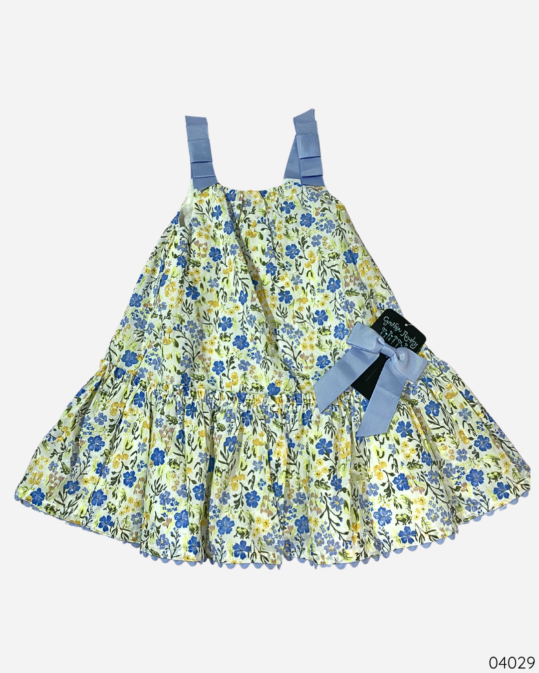 VESTIDO FLORES GANCHO AMARILLO