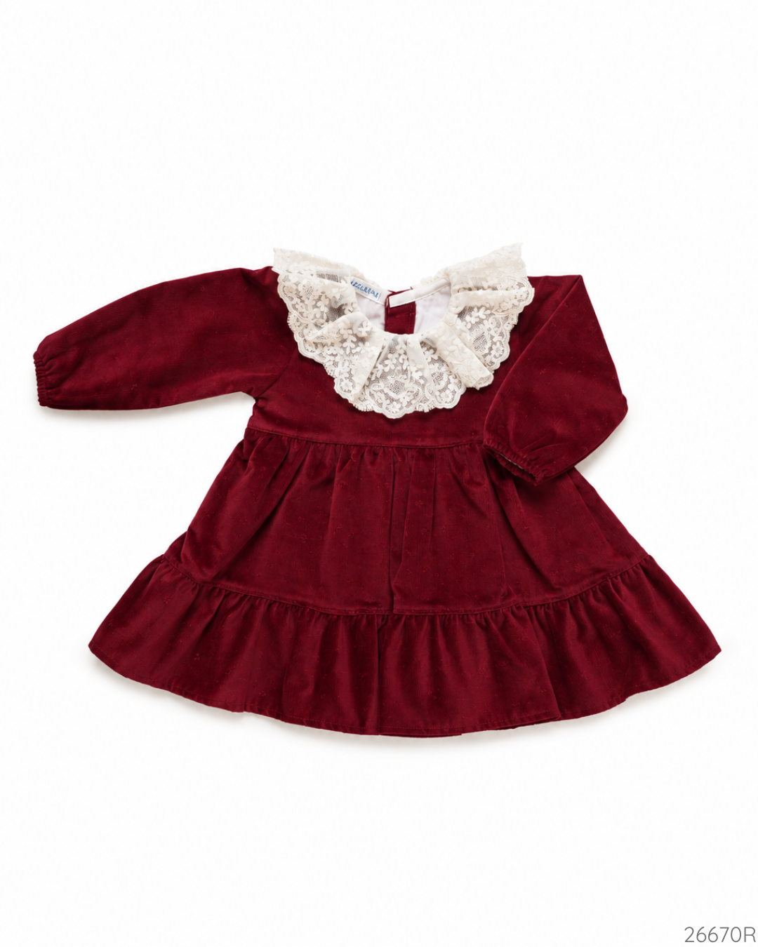VESTIDO ROJO TERCIOPELO ENCAJE