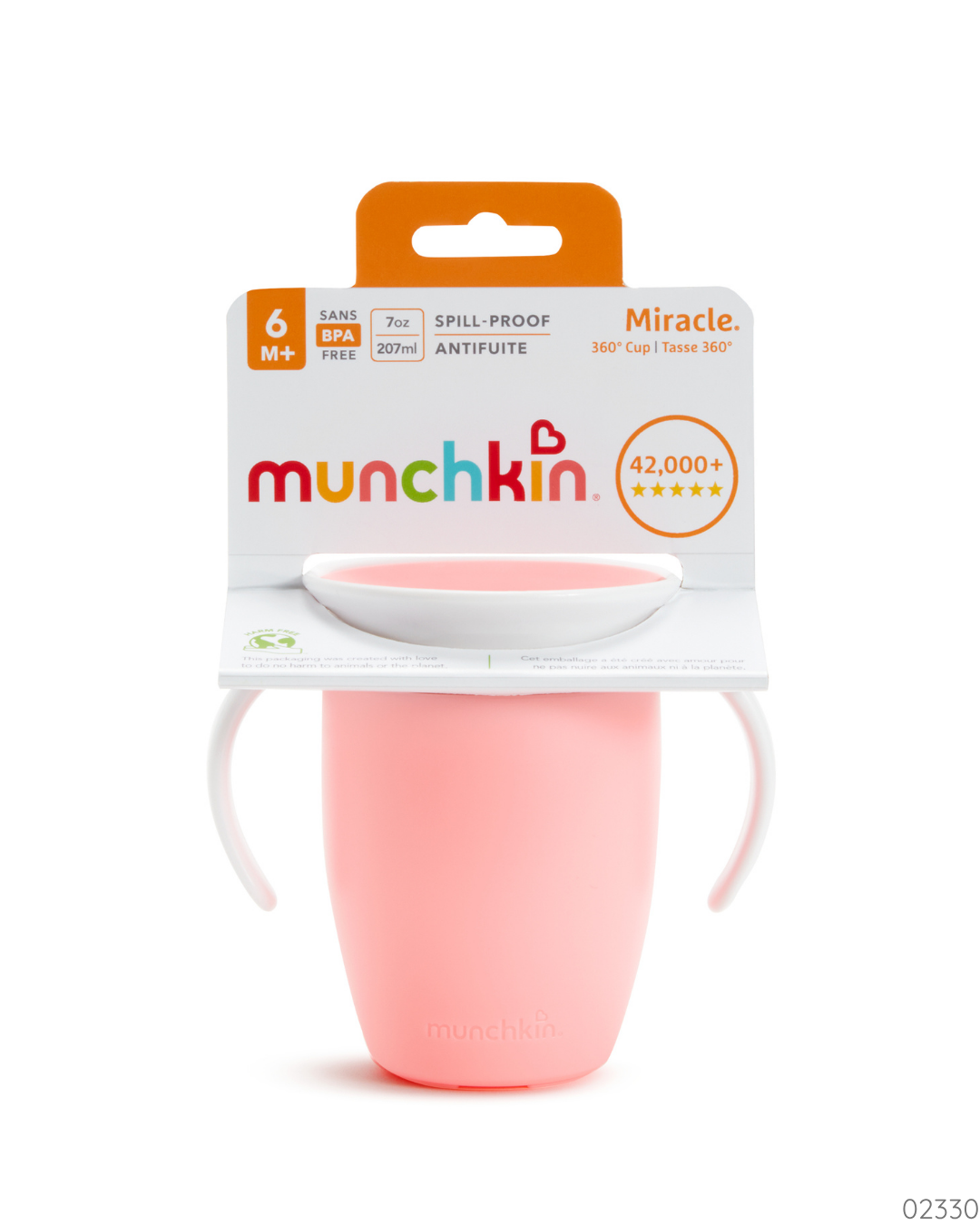 VASO MUNCHKIN MIRACLE 360 ROSADO