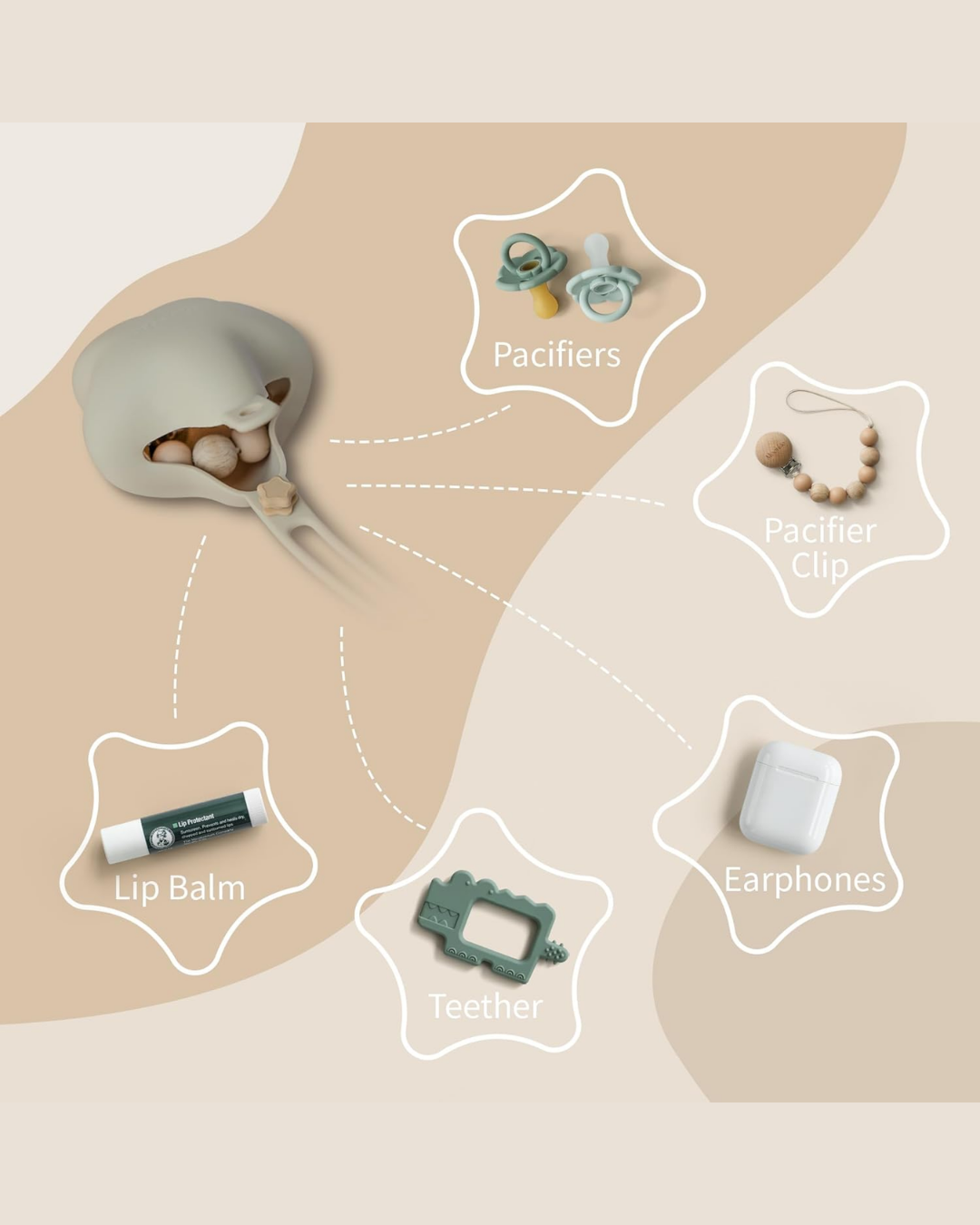 FUNDAS ALMACENAMIENTO CHUPON ROSADO MORADO