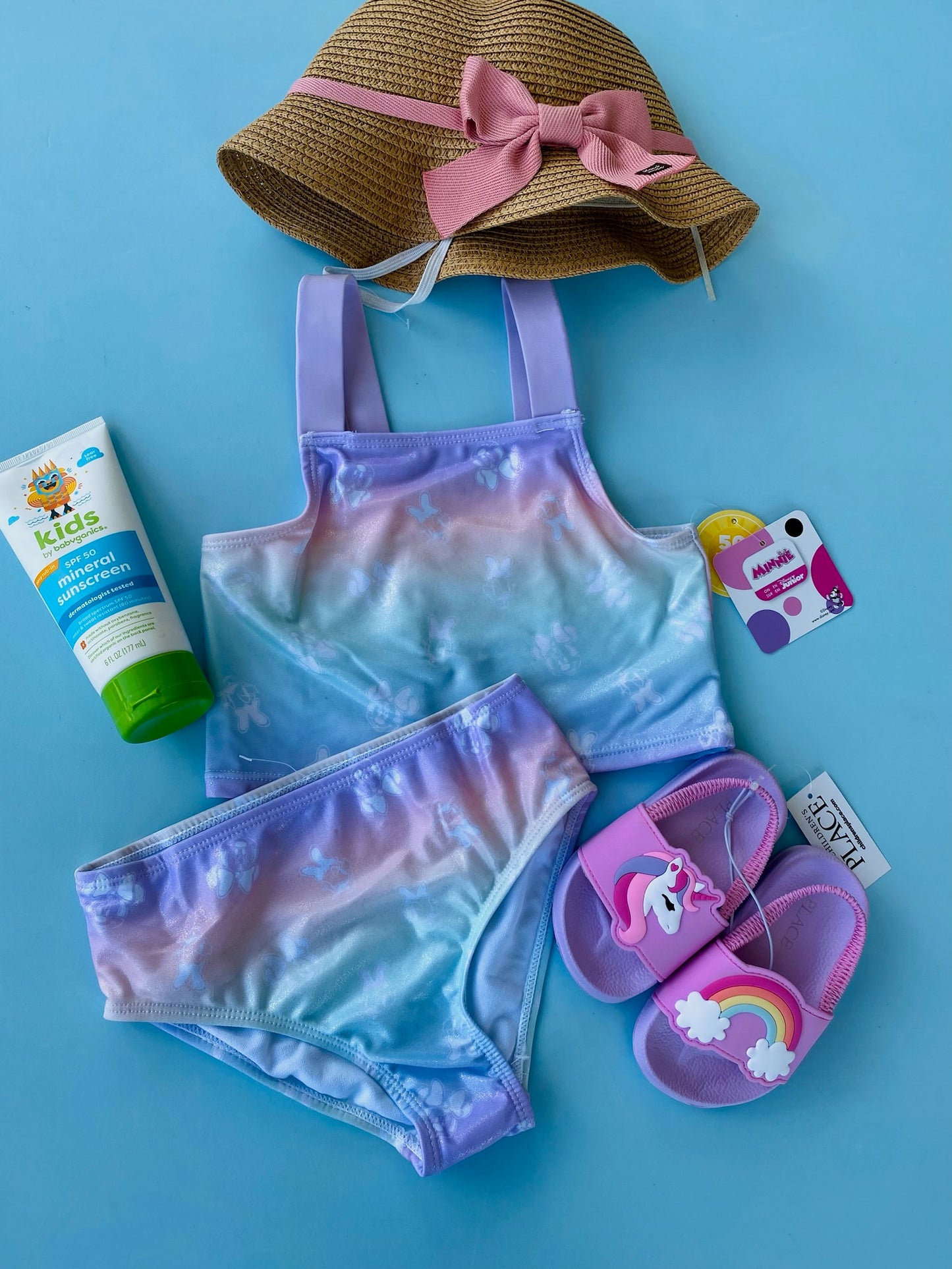 TRAJE DE BAÑO 2PZS MINNIE MULTICOLOR