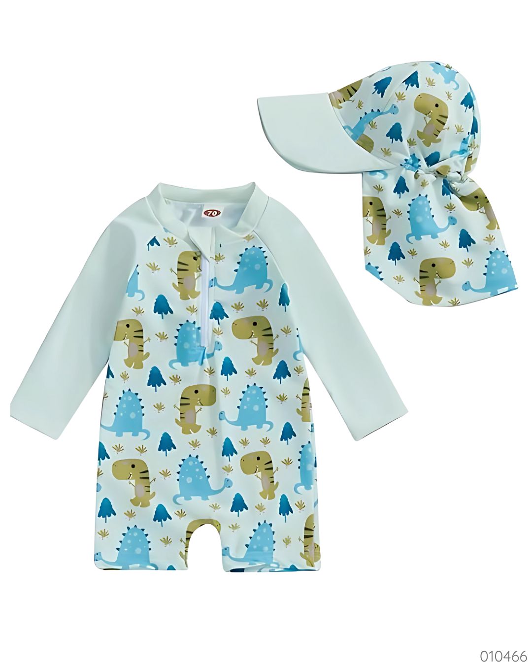 TRAJE BAÑO 2PZS DINOSAURIO C/GORRO