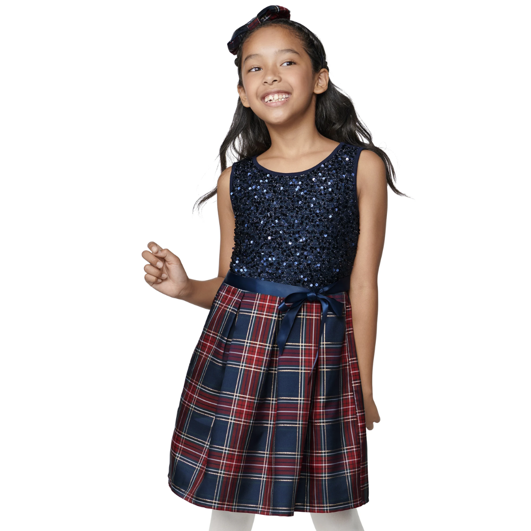 VESTIDO AZUL LENTEJUELAS