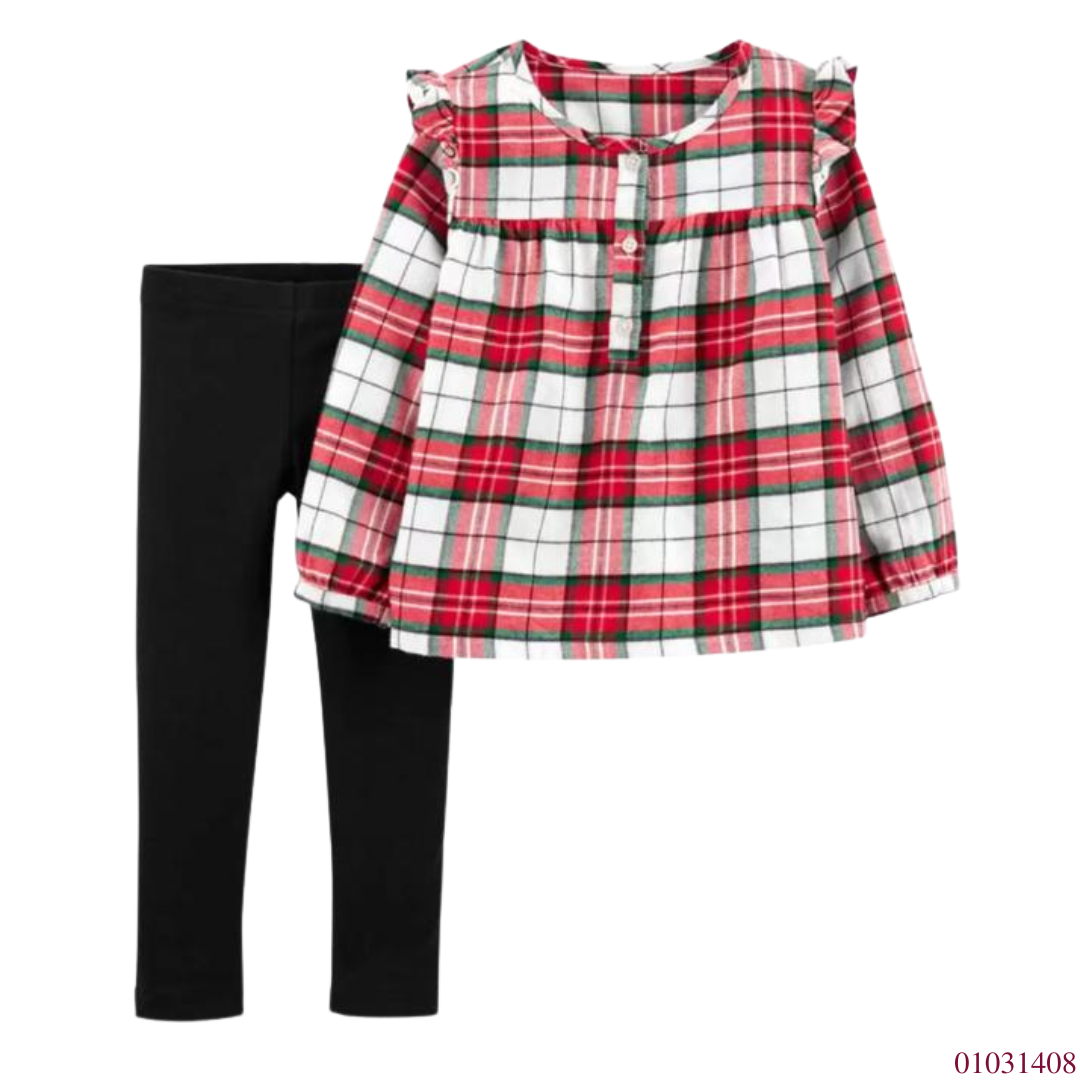 TRAJE NIÑA ROJO BLANCO NEGRO