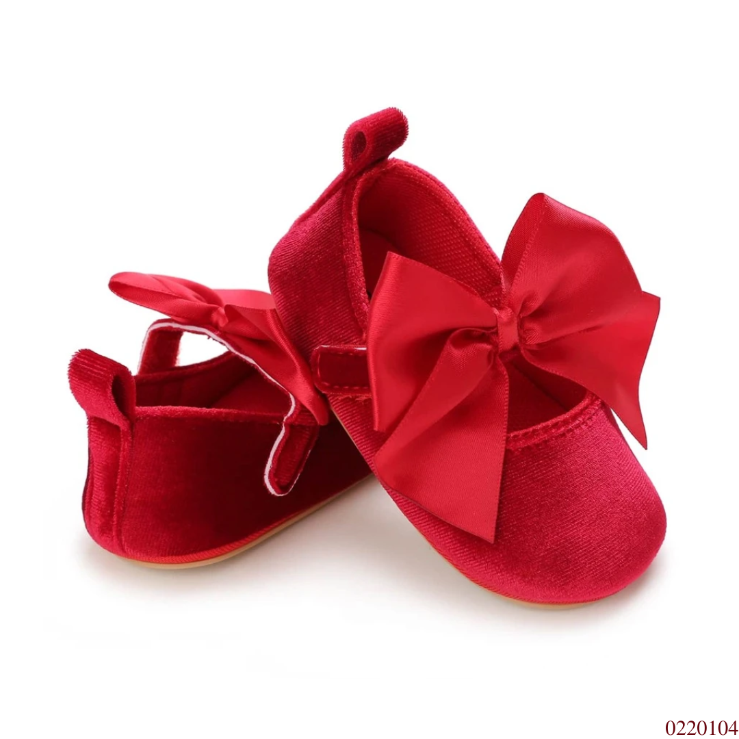 ZAPATOS BEBE NIÑA ROJO CINTA