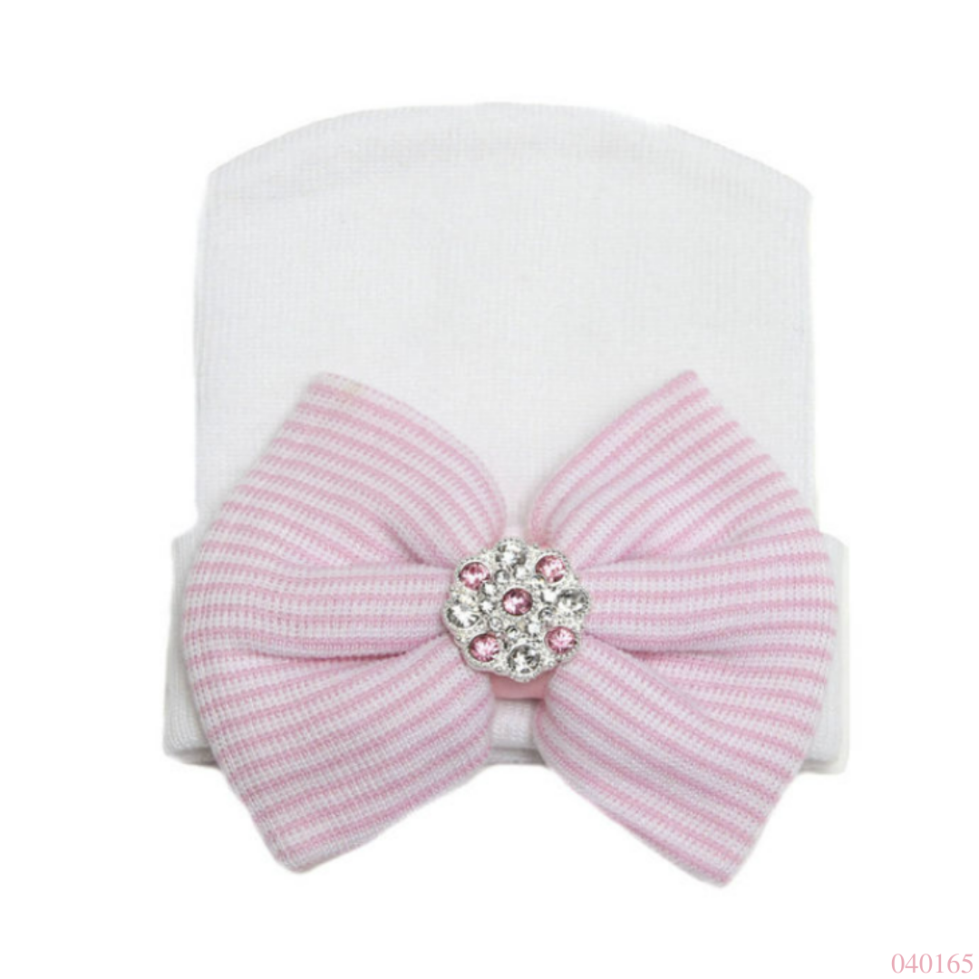 GORRO NIÑA RN BLANCO ROSADO