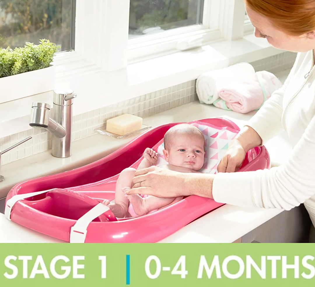 BAÑERA ROSADA CON SOPORTE THE FIRST YEARS