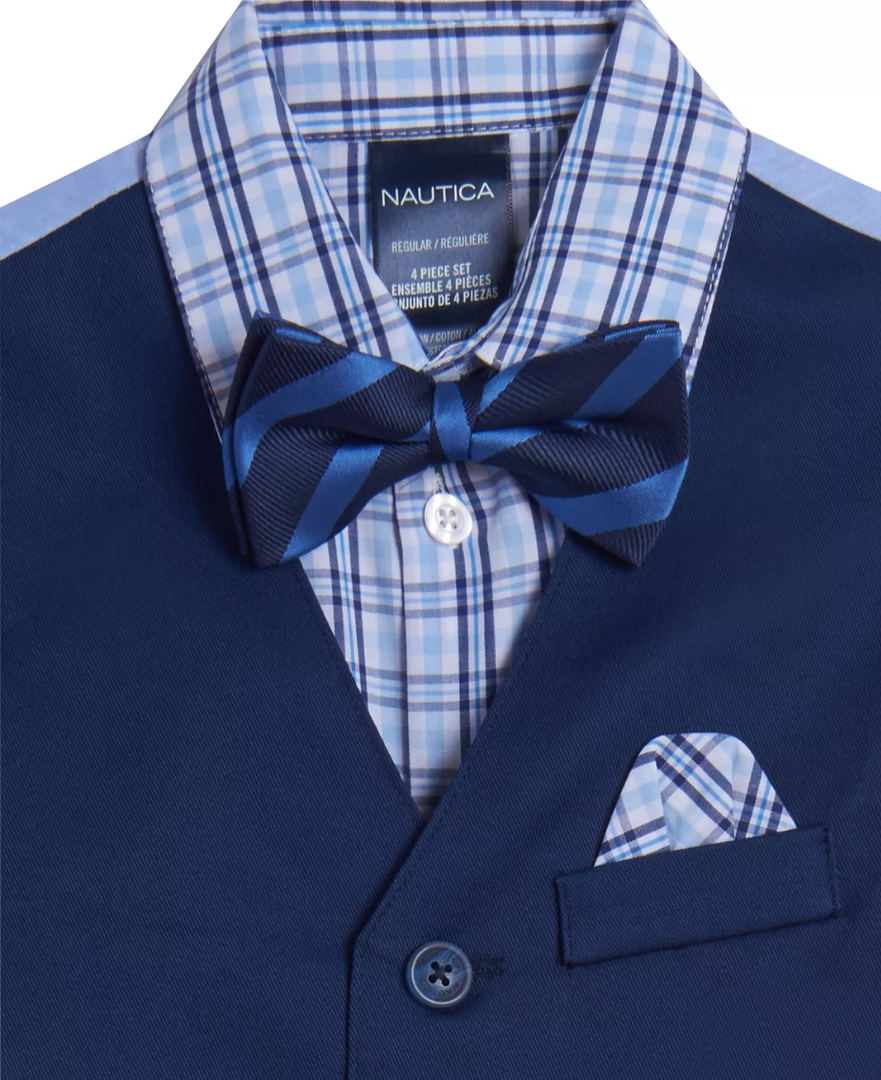 TRAJE FORMAL NAUTICA AZUL CAFE