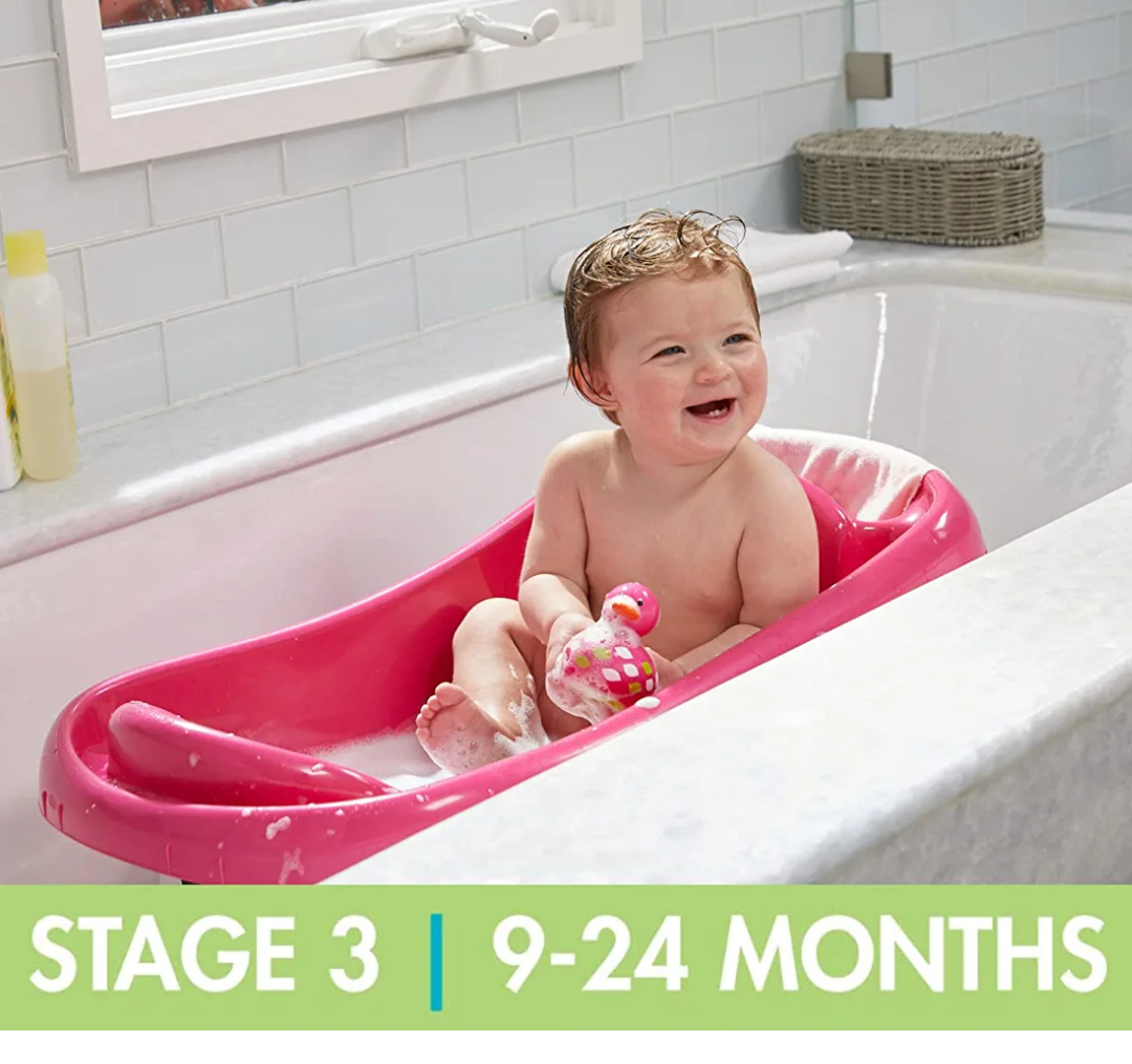 BAÑERA ROSADA CON SOPORTE THE FIRST YEARS