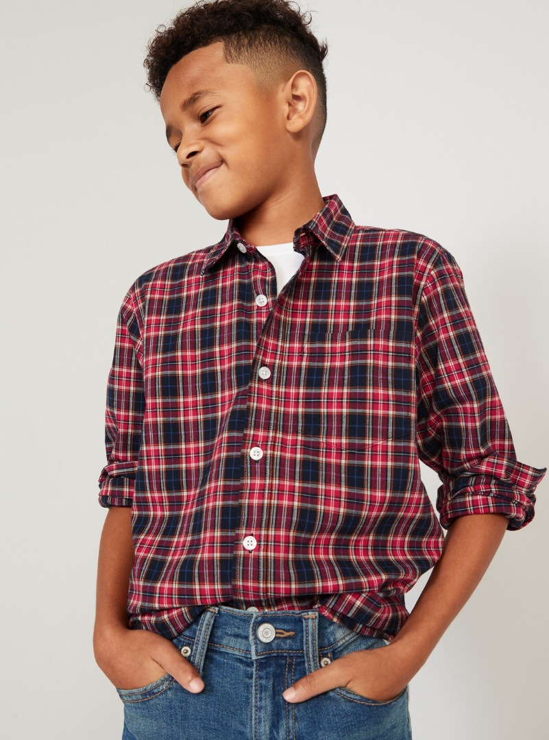 CAMISA FORMAL OLD NAVY ROJO CUADRICULADA