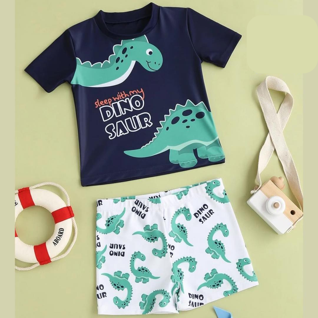 TRAJE BAÑO VERDE SLEEP WITH MY DINOSAUR