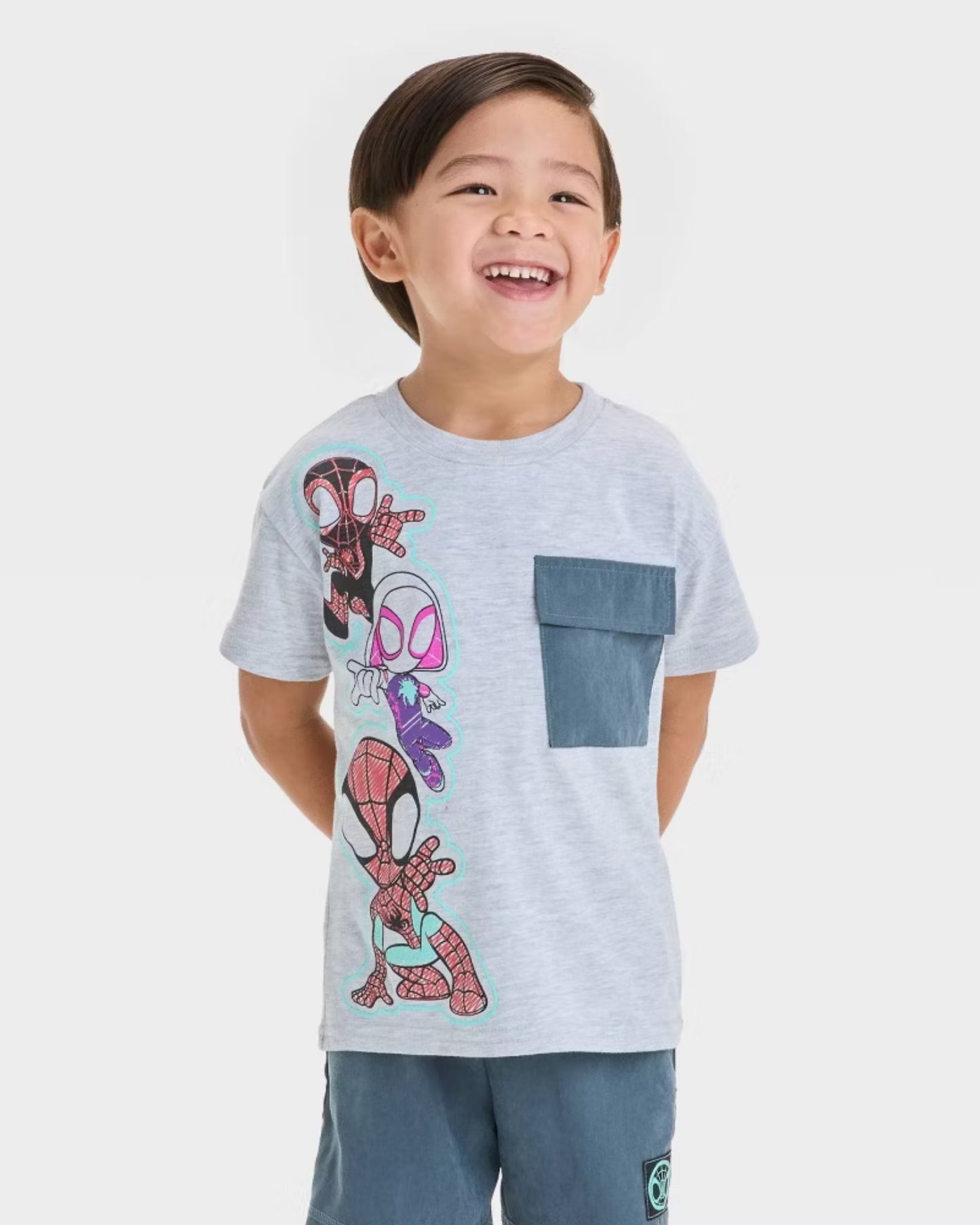 TRAJE 2PZS SPIDERMAN SHORT AZUL