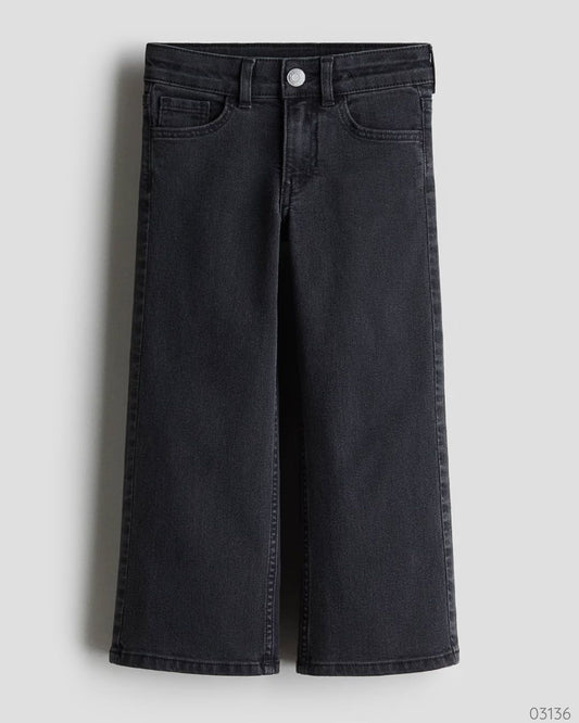 PANTALON JEAN H&M NEGRO WIDE LEG