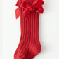 CALCETINES ROJAS CHONGO TERCIOPELO