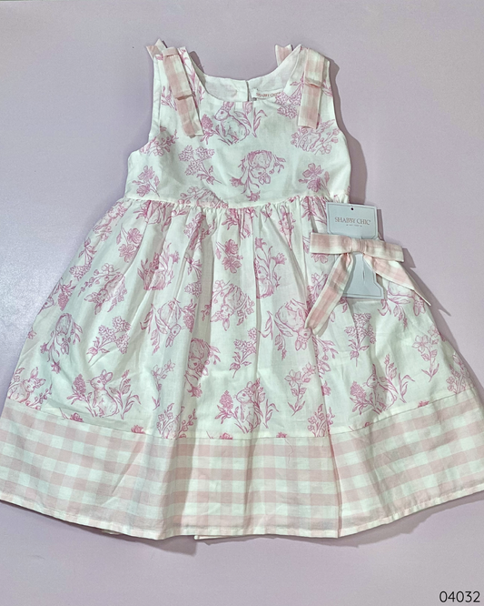 VESTIDO BLANCO ROSADO CHONGO