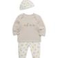 TRAJE 3 PZS BEIGE ANIMALITOS
