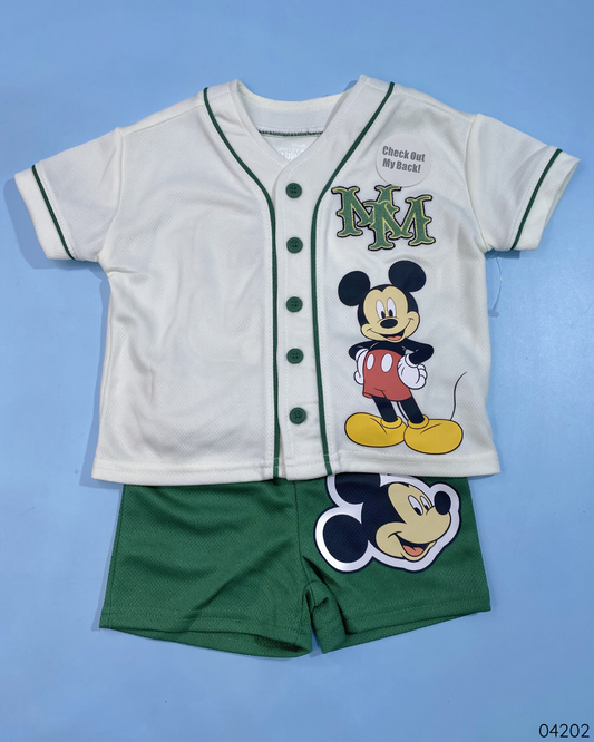 TRAJE MICKEY MOUSE BLANCO VERD