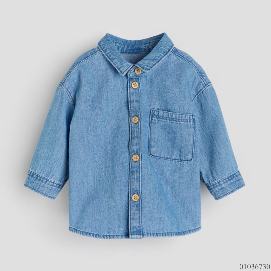 CAMISA NIÑO AZUL JEANS H&M