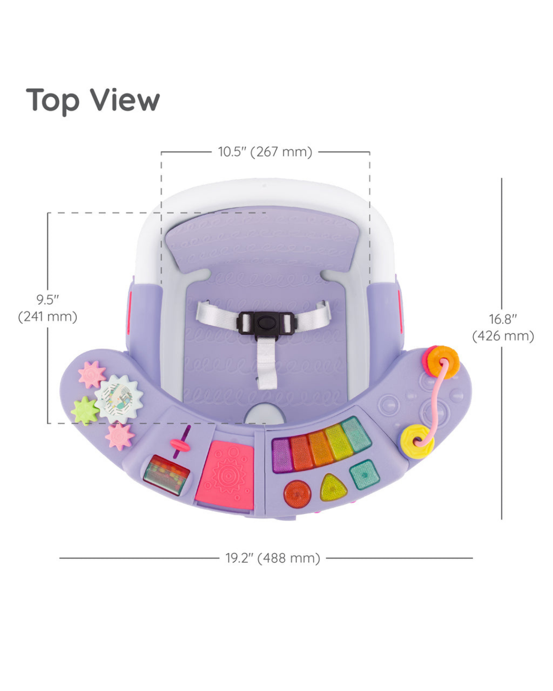 SILLA 3 EN 1 CON LUCES Y SONIDO MORADO