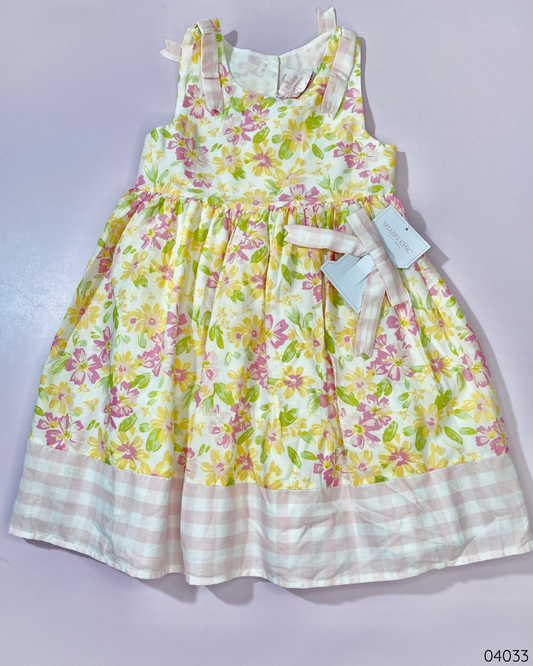 VESTIDO FLOREADO ROSA BLANCO