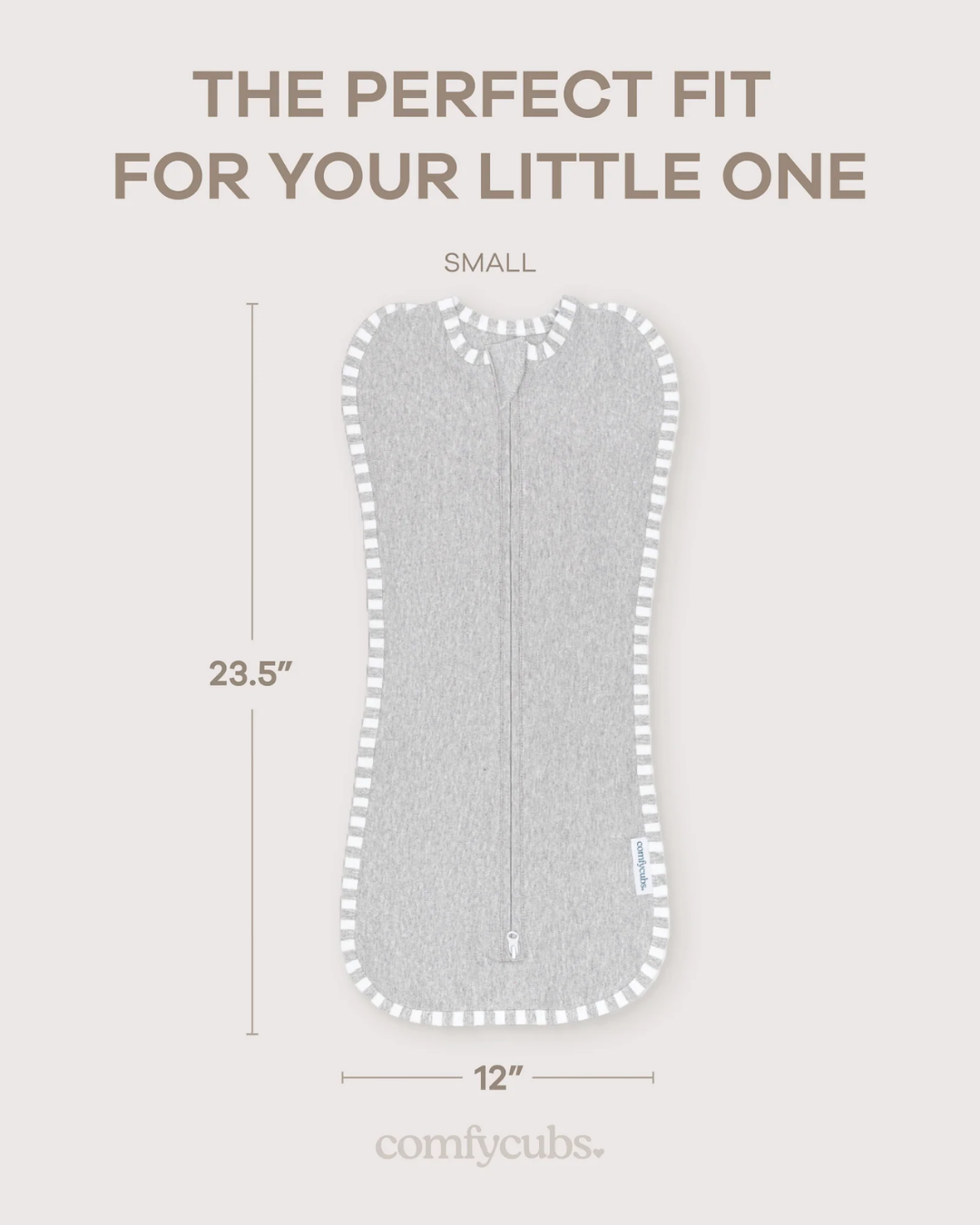 EASY ZIPPER SWADDLE GRIS COMFYCUBS