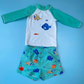 TRAJE DE BAÑO PECES VERDE