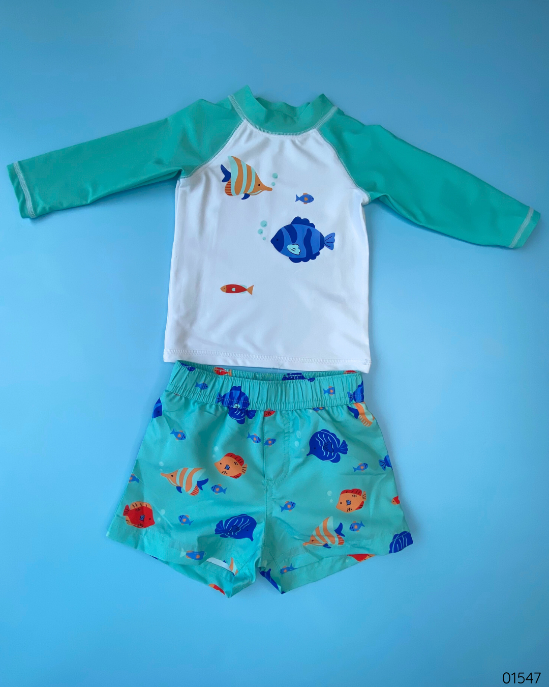 TRAJE DE BAÑO PECES VERDE