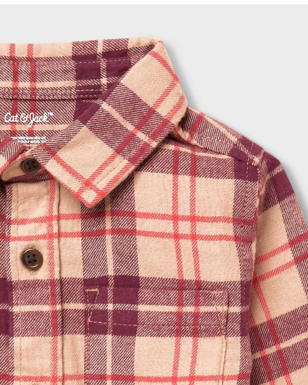 CAMISA MANGA LARGA CUADRICULADA
