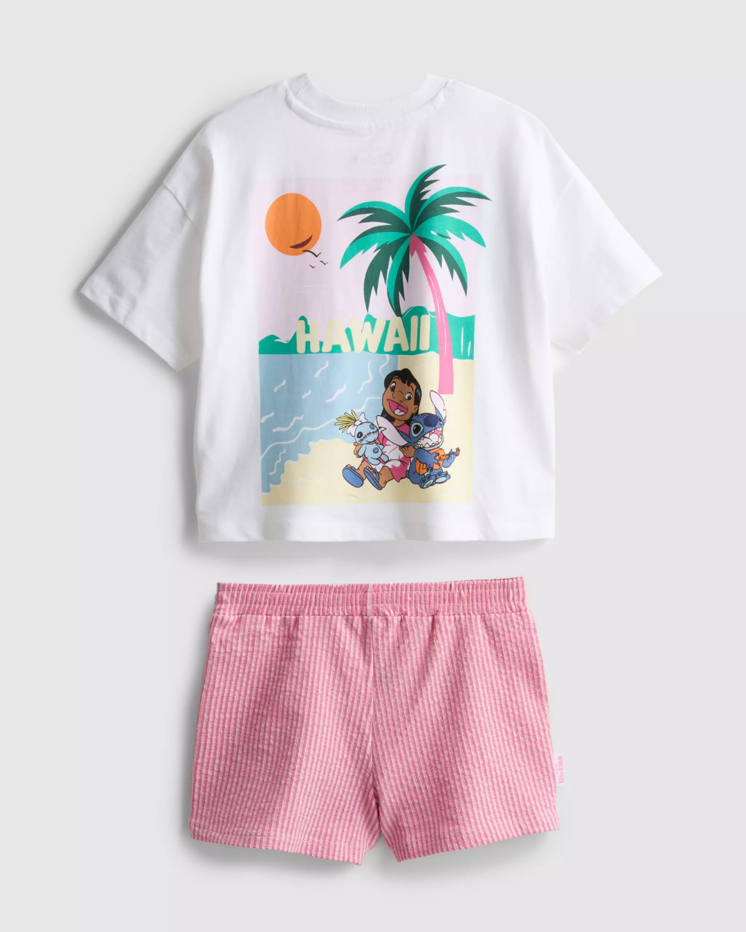TRAJE LILO Y STITCH BLANCO ROSA