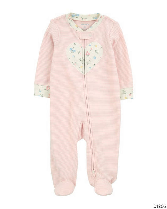 PIJAMAS ROSA SUAVE CORAZON CARTERS