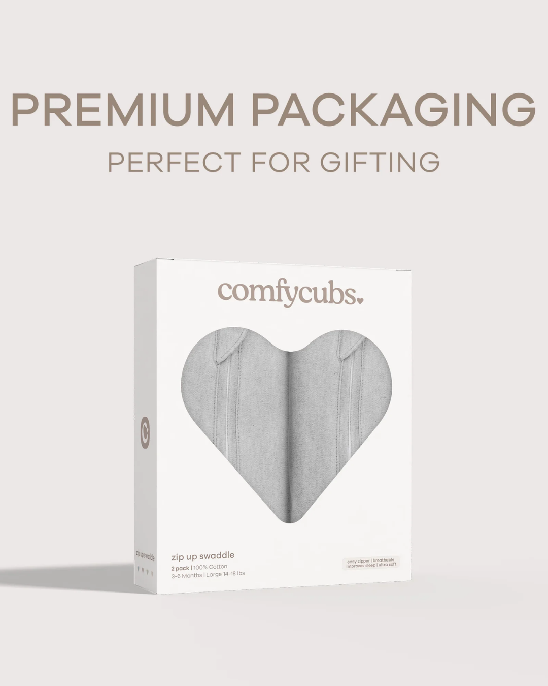 EASY ZIPPER SWADDLE GRIS COMFYCUBS