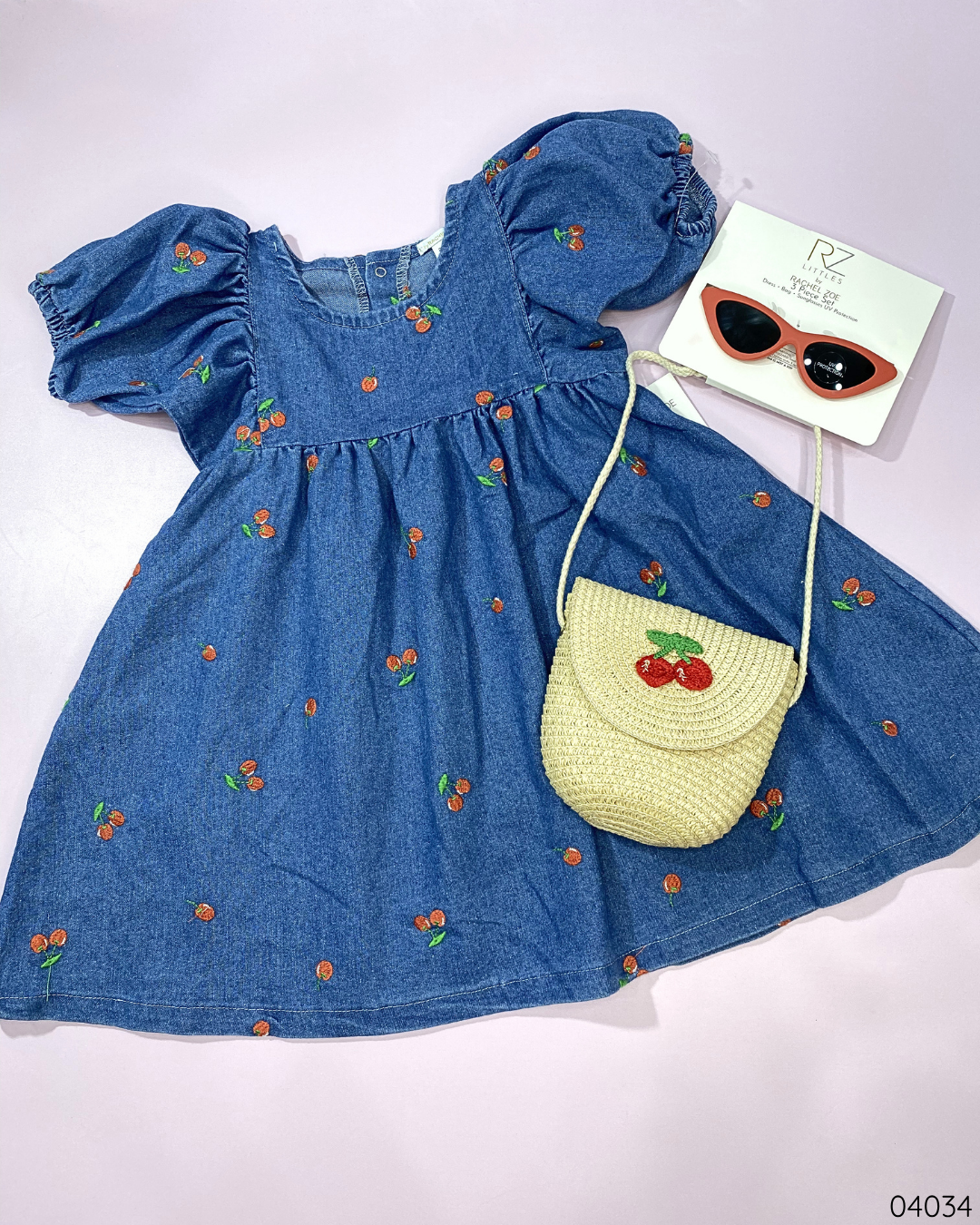 VESTIDO AZUL 3PZS LENTES