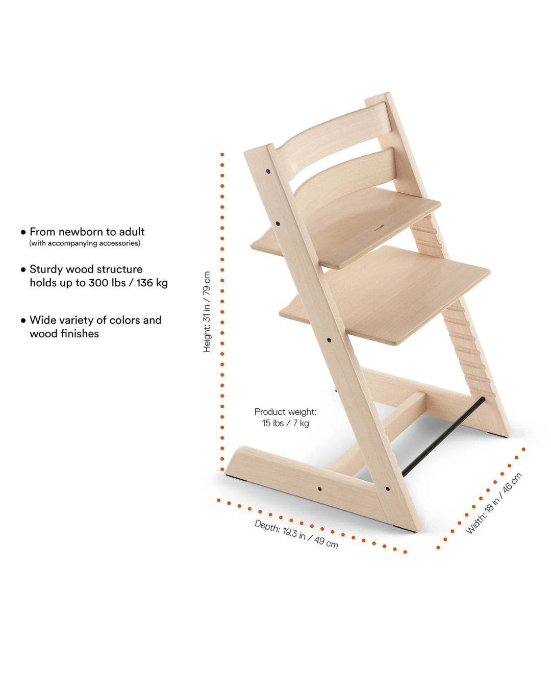 SILLA STOKKE TRIPP TRAPP ROSADA COJIN Y BANDEJA